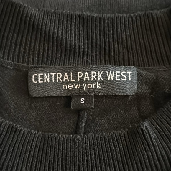 Central Park West New York Womens Small Black Bat Wing Cold Shoulder Sweater - Picture 6 of 7